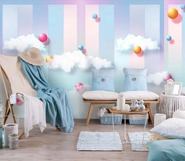 3D Dreamy White Clouds 1875 Wall Murals