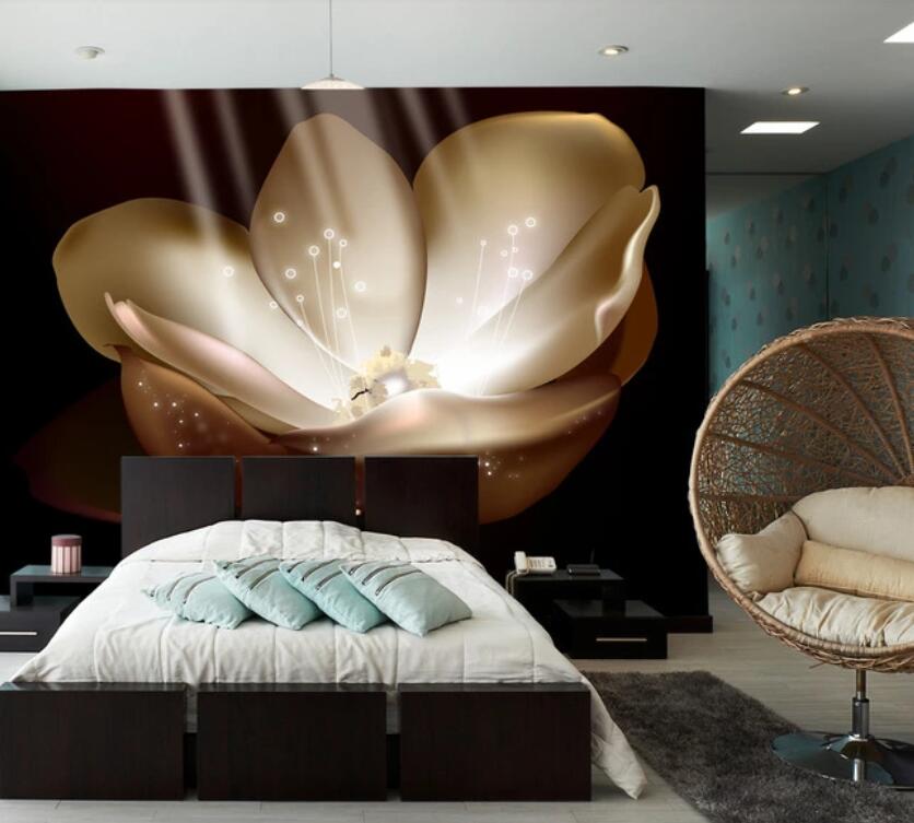 3D Dazzling Golden Flower 1778 Wall Murals