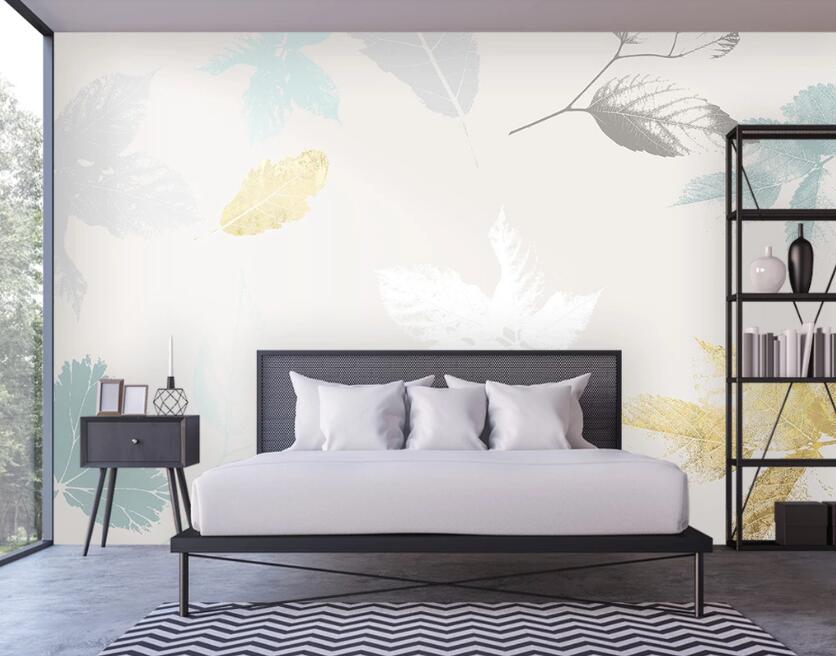 3D Elegant And Tranquil Leaves 2233 Wall Murals