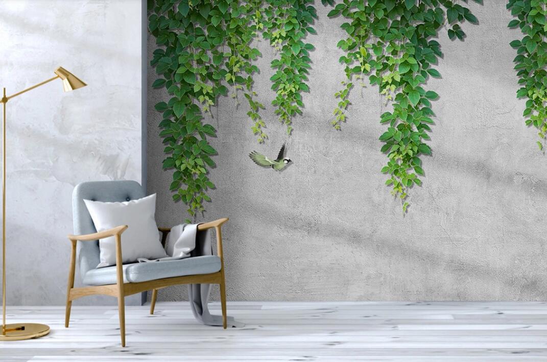 3D Green Leaves Spread 2216 Wall Murals