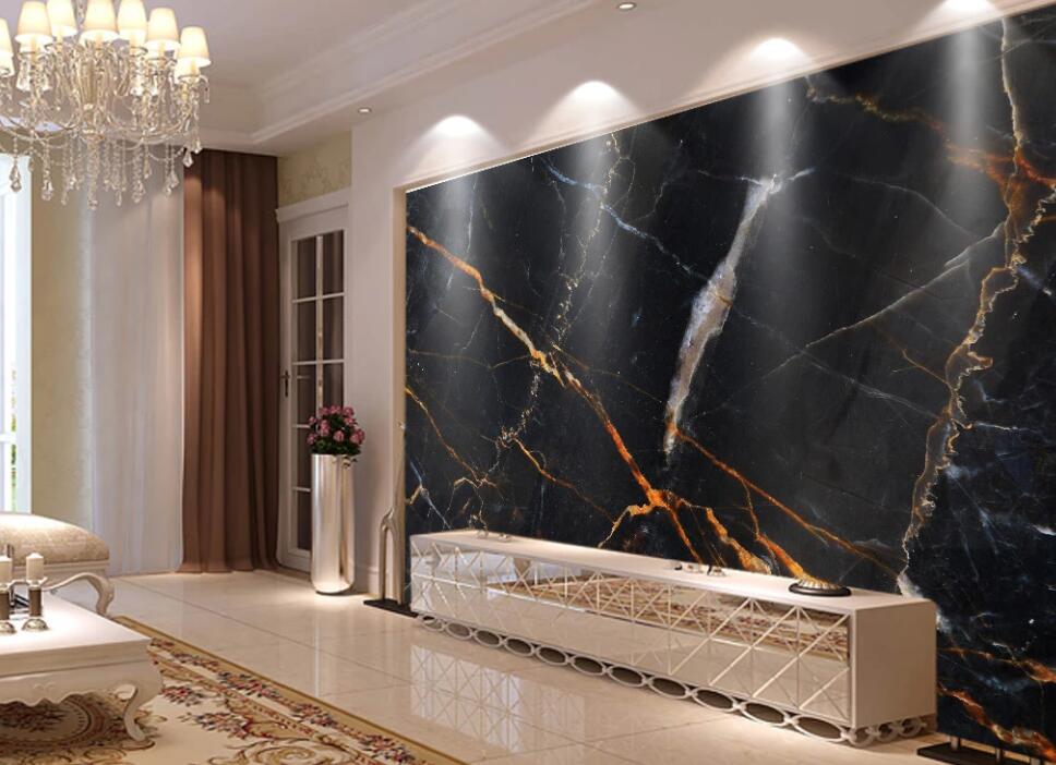 3D Colored Lines In Black 2181 Wall Murals