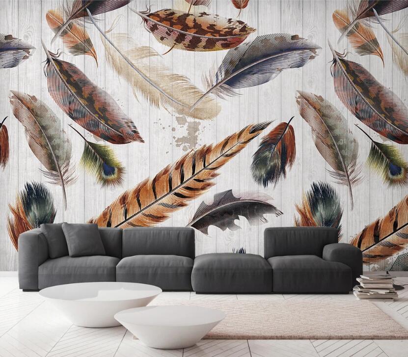 3D Different Characteristic Feathers 2463 Wall Murals