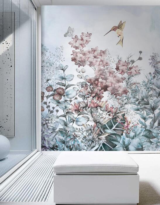 3D Elegant Red Flower Clusters 2599 Wall Murals