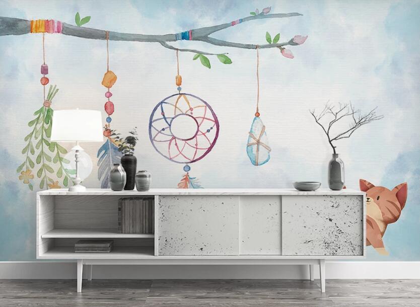 3D Shaking Wind Chimes 1080 Wall Murals