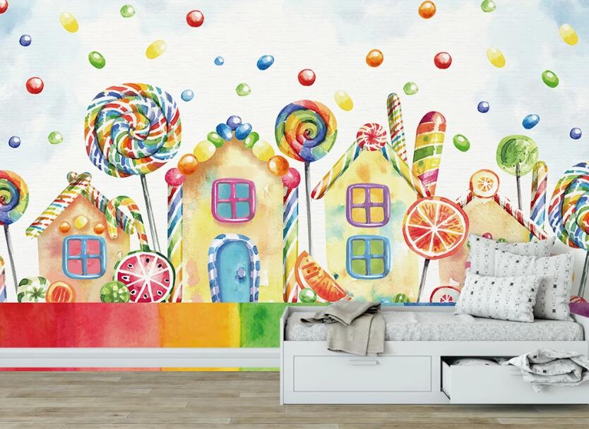 3D Candy House 1079 Wall Murals