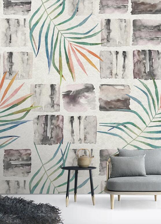 3D Plain Texture Leaves 1058 Wall Murals