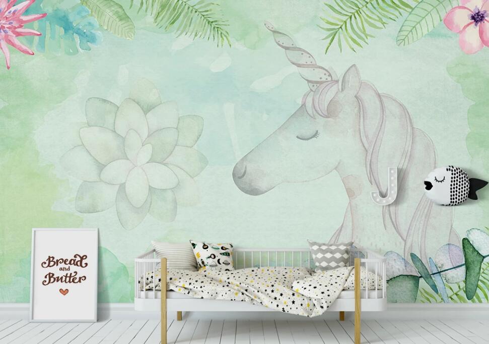 3D Green Shadow Pony 954 Wall Murals