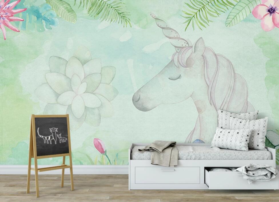 3D Green Shadow Pony 954 Wall Murals