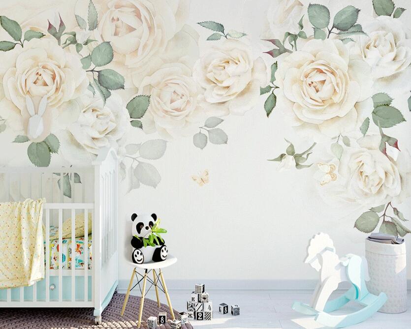 3D Elegant Yellow Flowers 987 Wall Murals