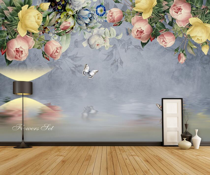 3D Flower Decoration 056 Wall Murals