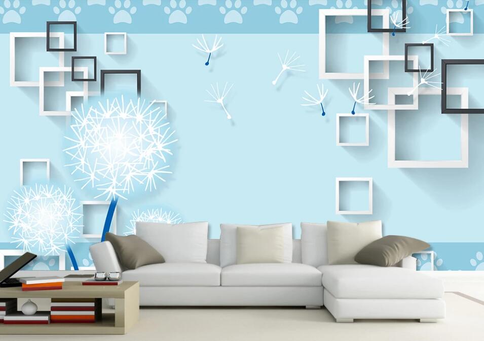 3D Dreamy Dandelion 010 Wall Murals