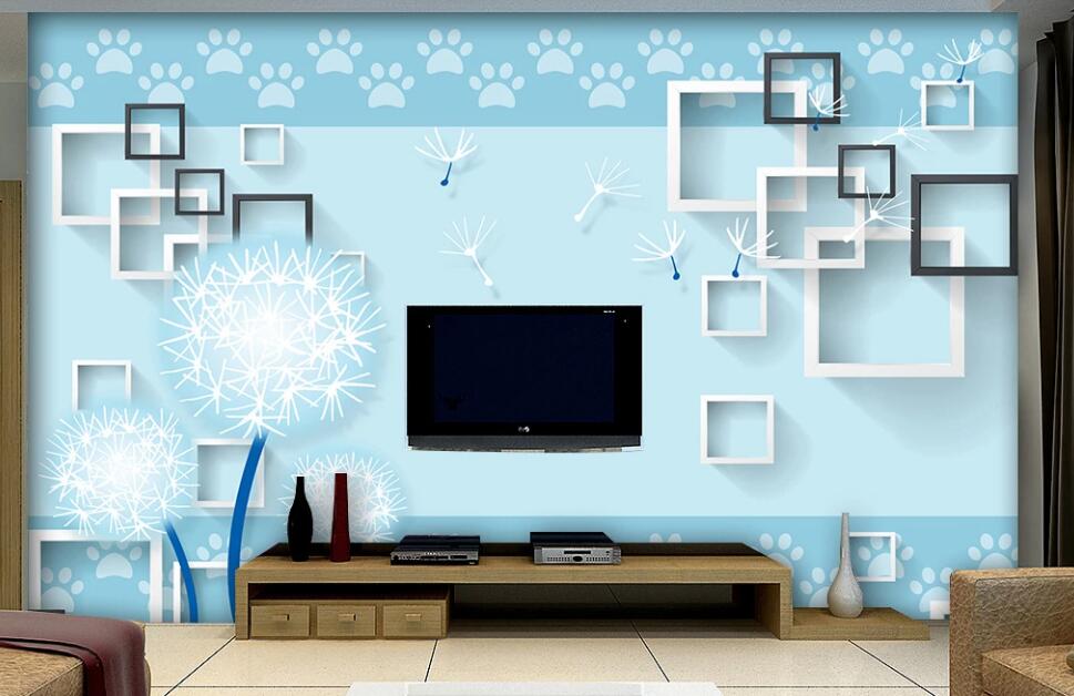 3D Dreamy Dandelion 010 Wall Murals