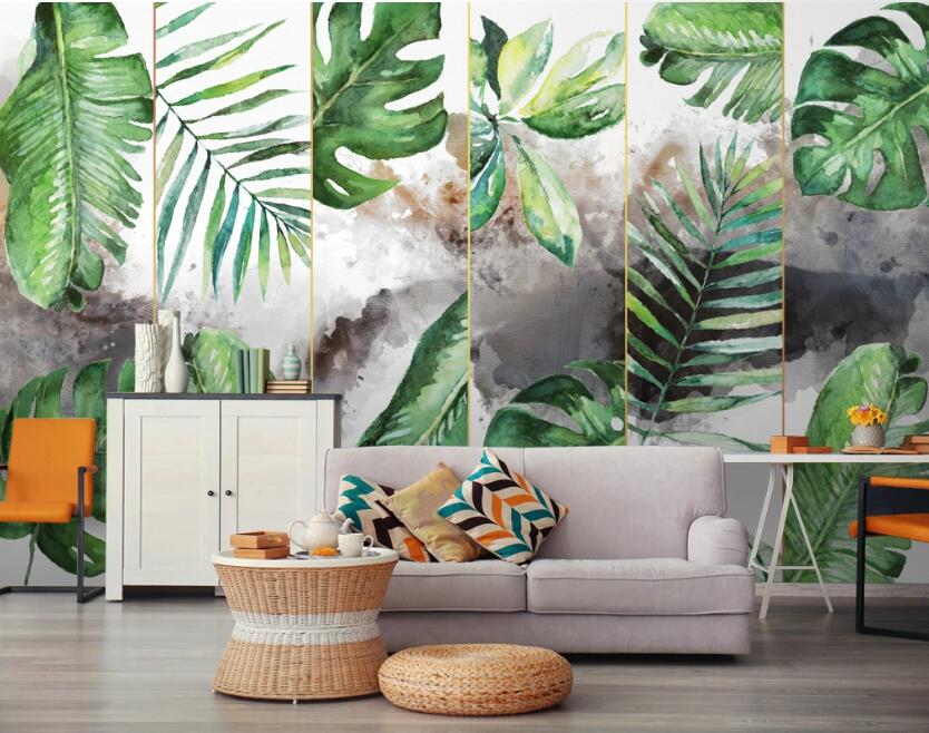 3D Green Plantain 729 Wall Murals