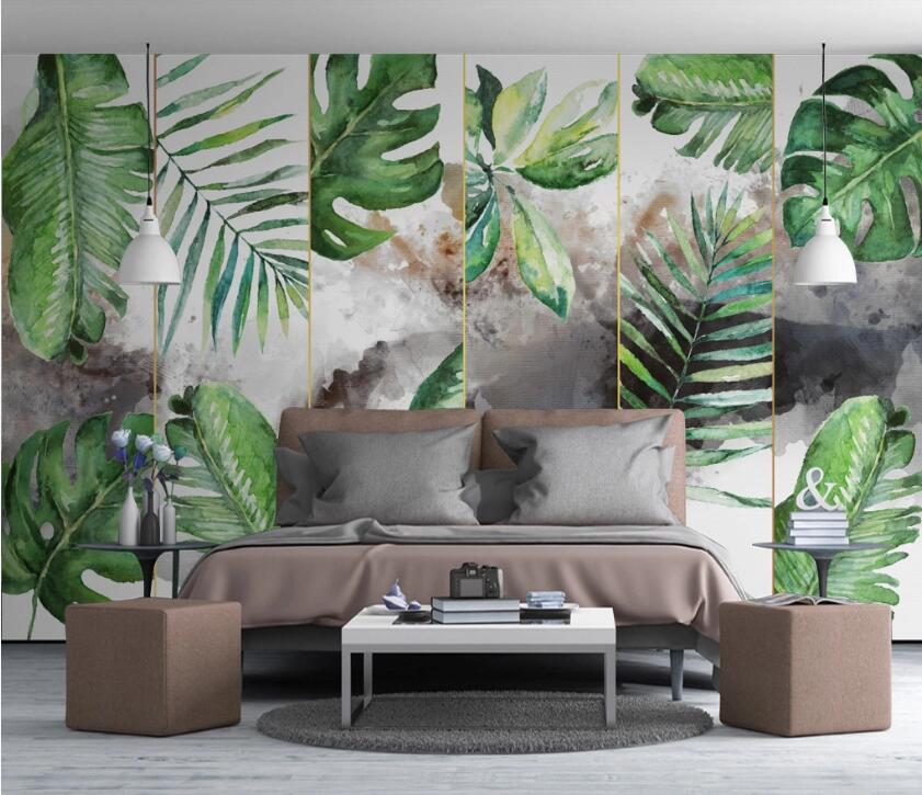 3D Green Plantain 729 Wall Murals