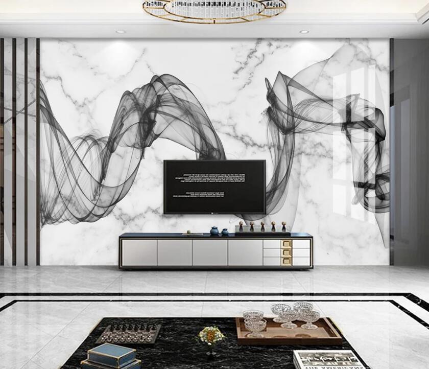 3D Drifting Ink Ribbon 702 Wall Murals