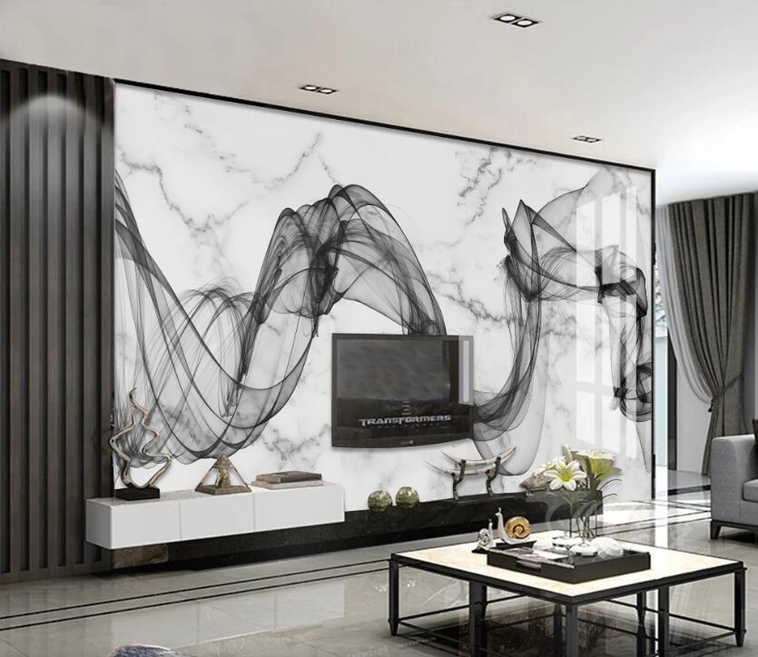 3D Drifting Ink Ribbon 702 Wall Murals