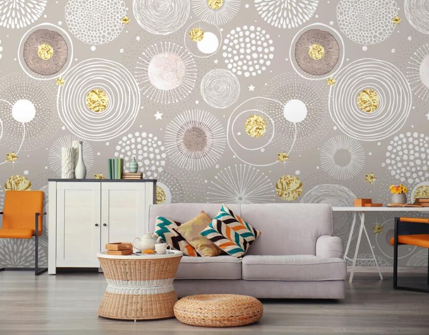 3D Different Circle 647 Wall Murals