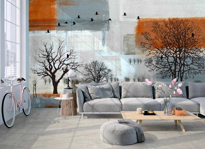 3D Dry Tree Doodle 584 Wall Murals