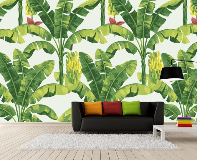 3D Green Plantain 366 Wall Murals