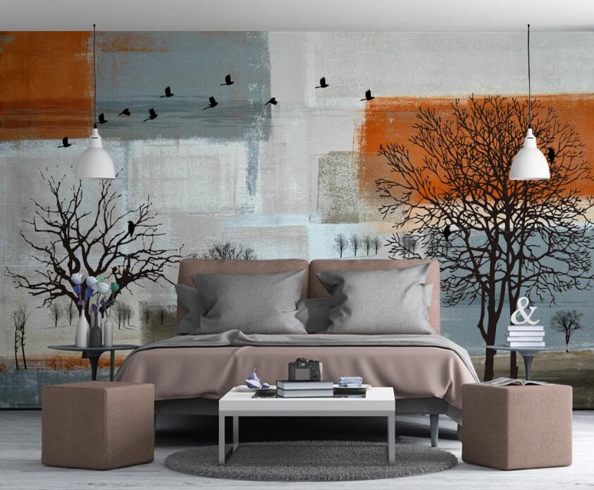 3D Dry Tree Doodle 584 Wall Murals