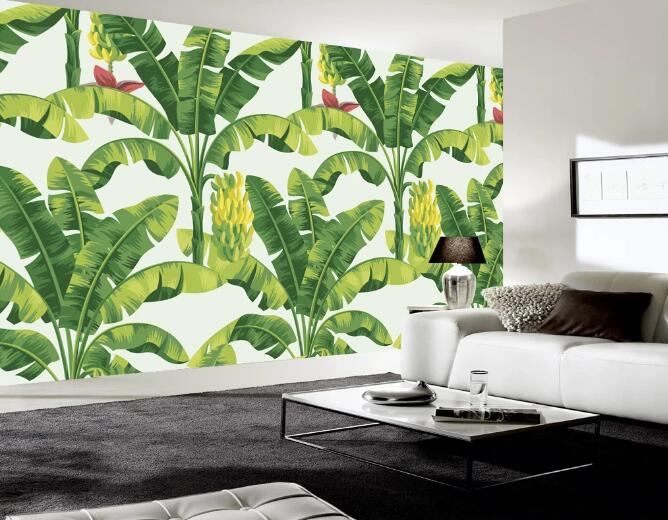 3D Green Plantain 366 Wall Murals