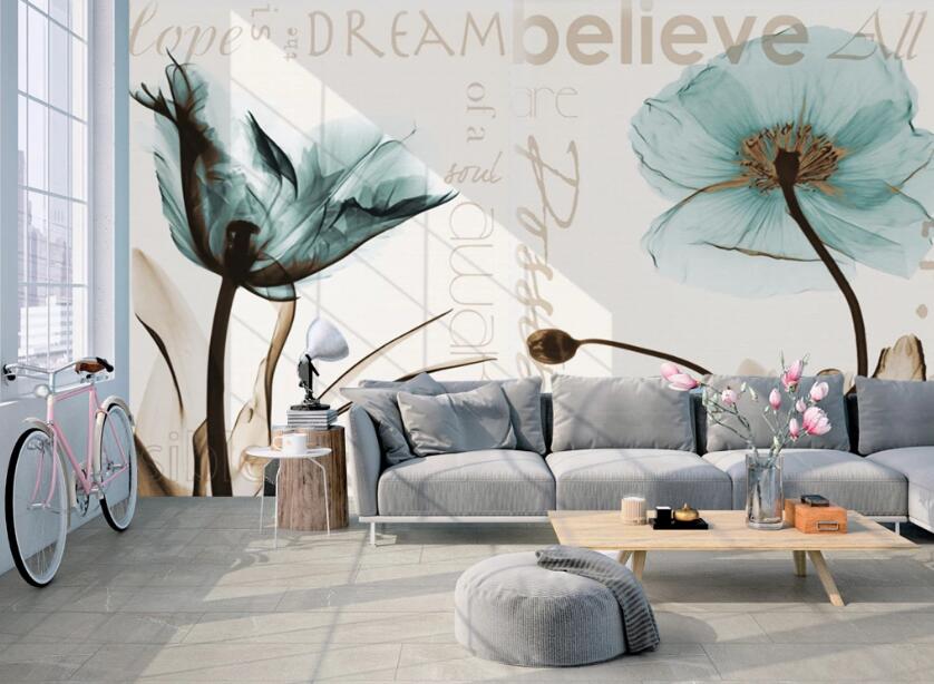 3D Green Misty 583 Wall Murals