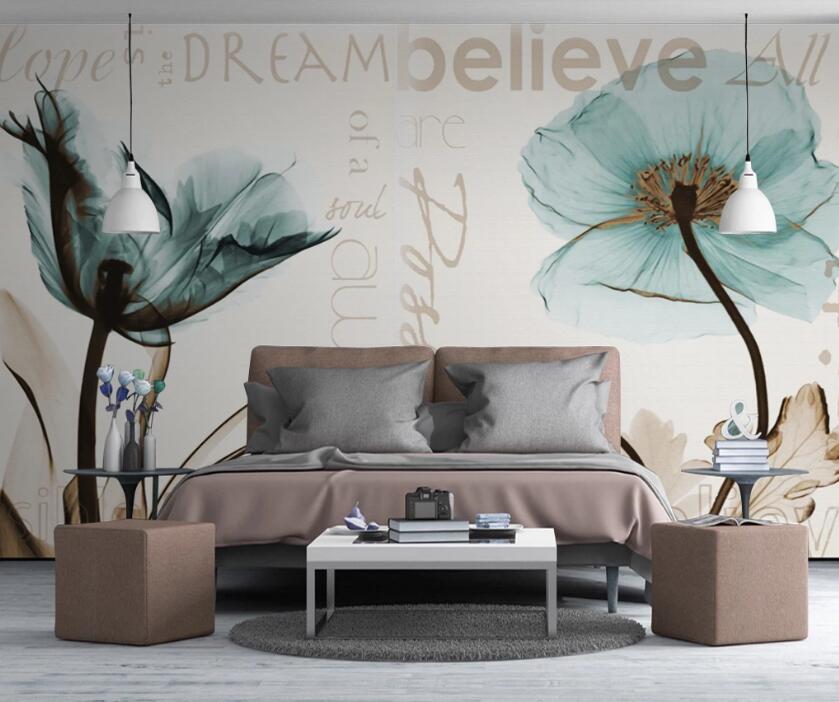 3D Green Misty 583 Wall Murals