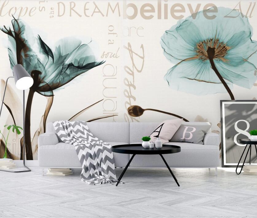 3D Green Misty 583 Wall Murals