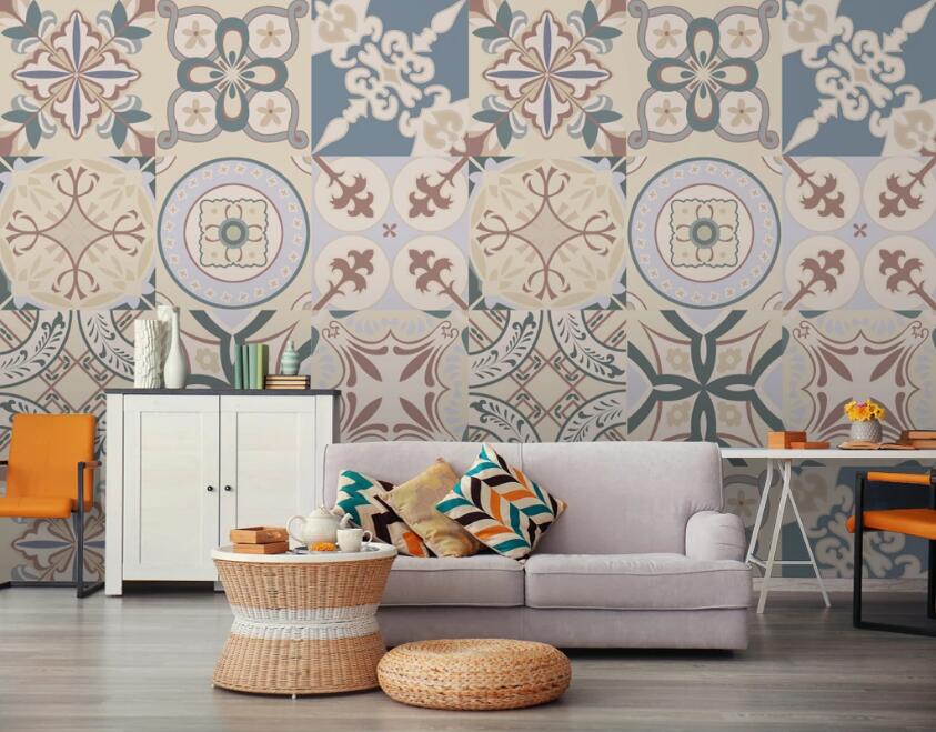 3D Different Patterns 576 Wall Murals