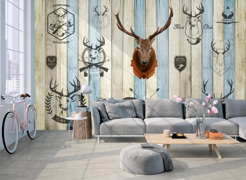 3D Serious Deer 575 Wall Murals