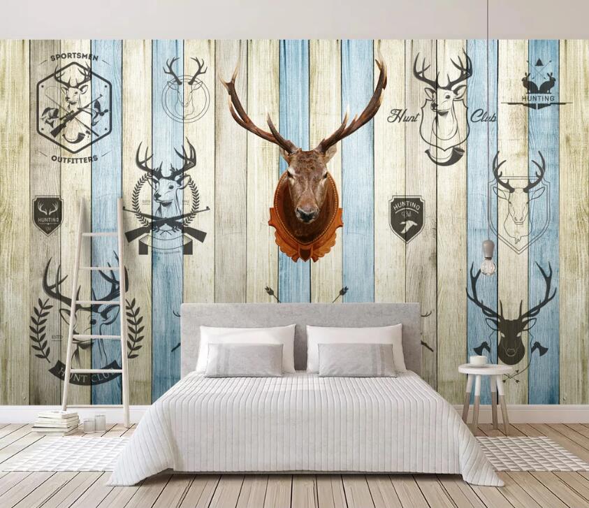 3D Serious Deer 575 Wall Murals