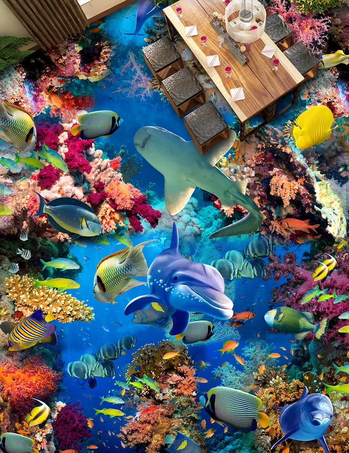 3D Underwater World 517 Floor Mural  Wallpaper Murals Rug & Mat Print Epoxy waterproof bath floor