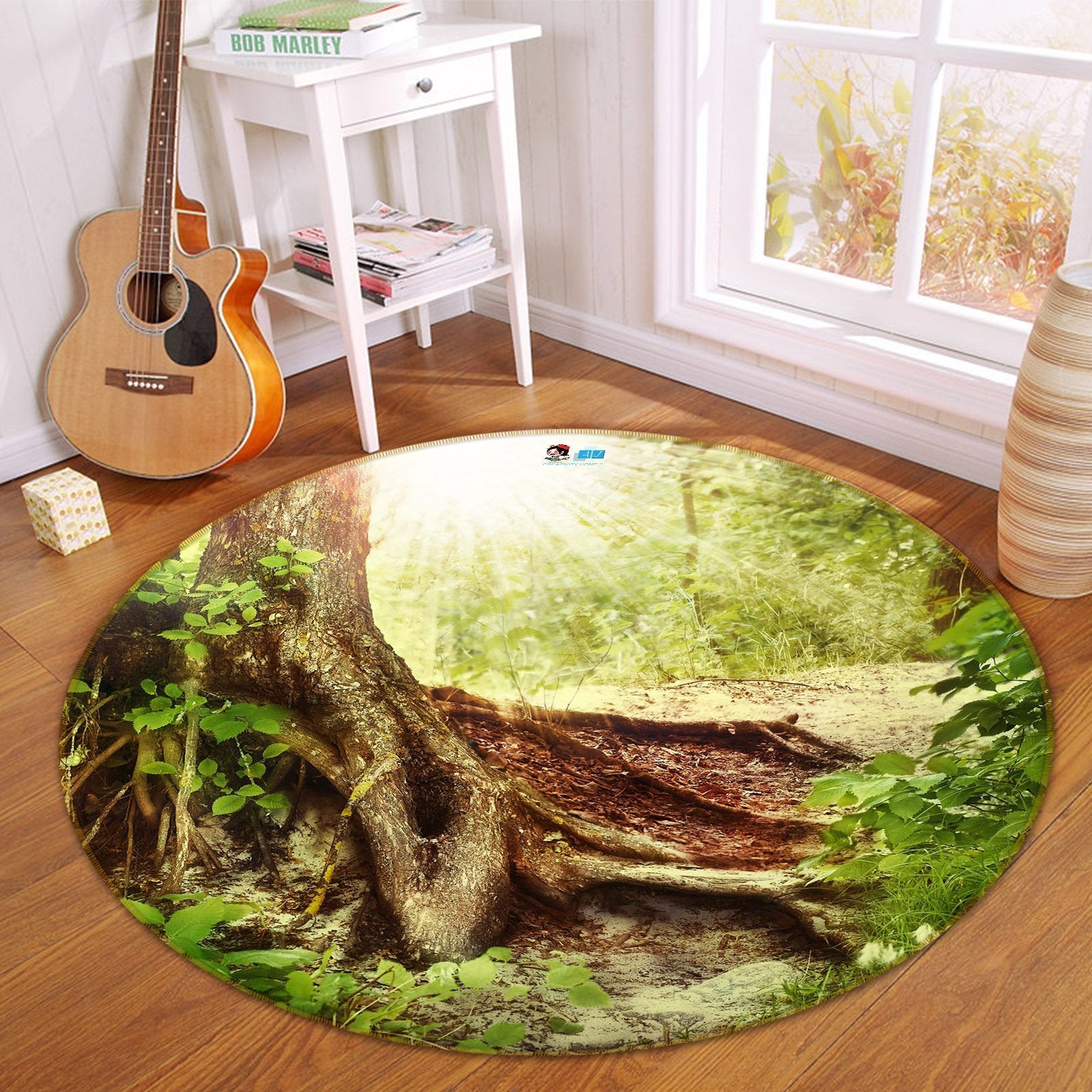 3D Sunlight Trunk 366 Round Non Slip Rug Mat Mat AJ Creativity Home 