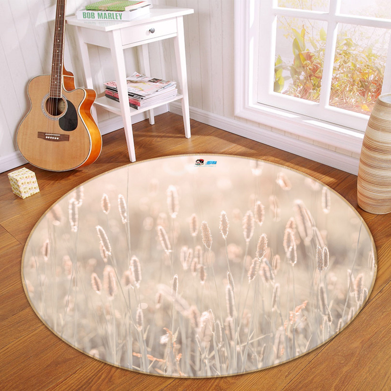 3D Sunlight Grass 7345 Assaf Frank Rug Round Non Slip Rug Mat