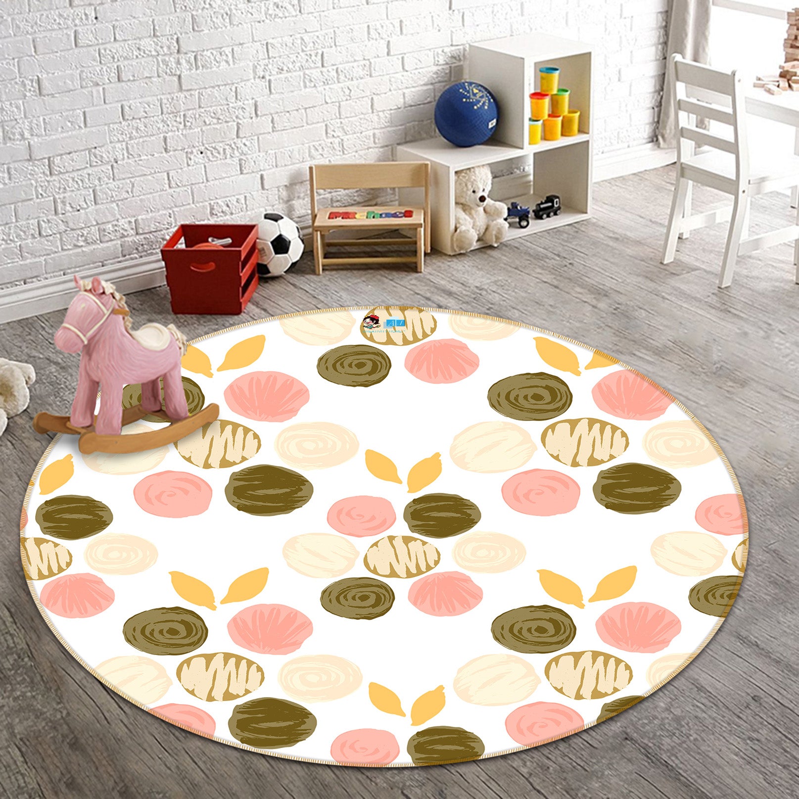 3D Polka Dot Pattern 10554 Kashmira Jayaprakash Rug Round Non Slip Rug Mat