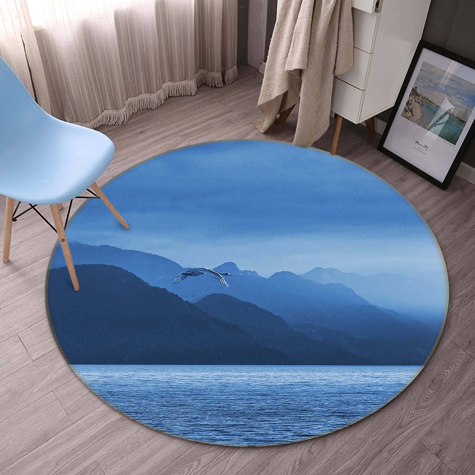 3D Lake 070 Animal Round Non Slip Rug Mat Mat AJ Creativity Home 