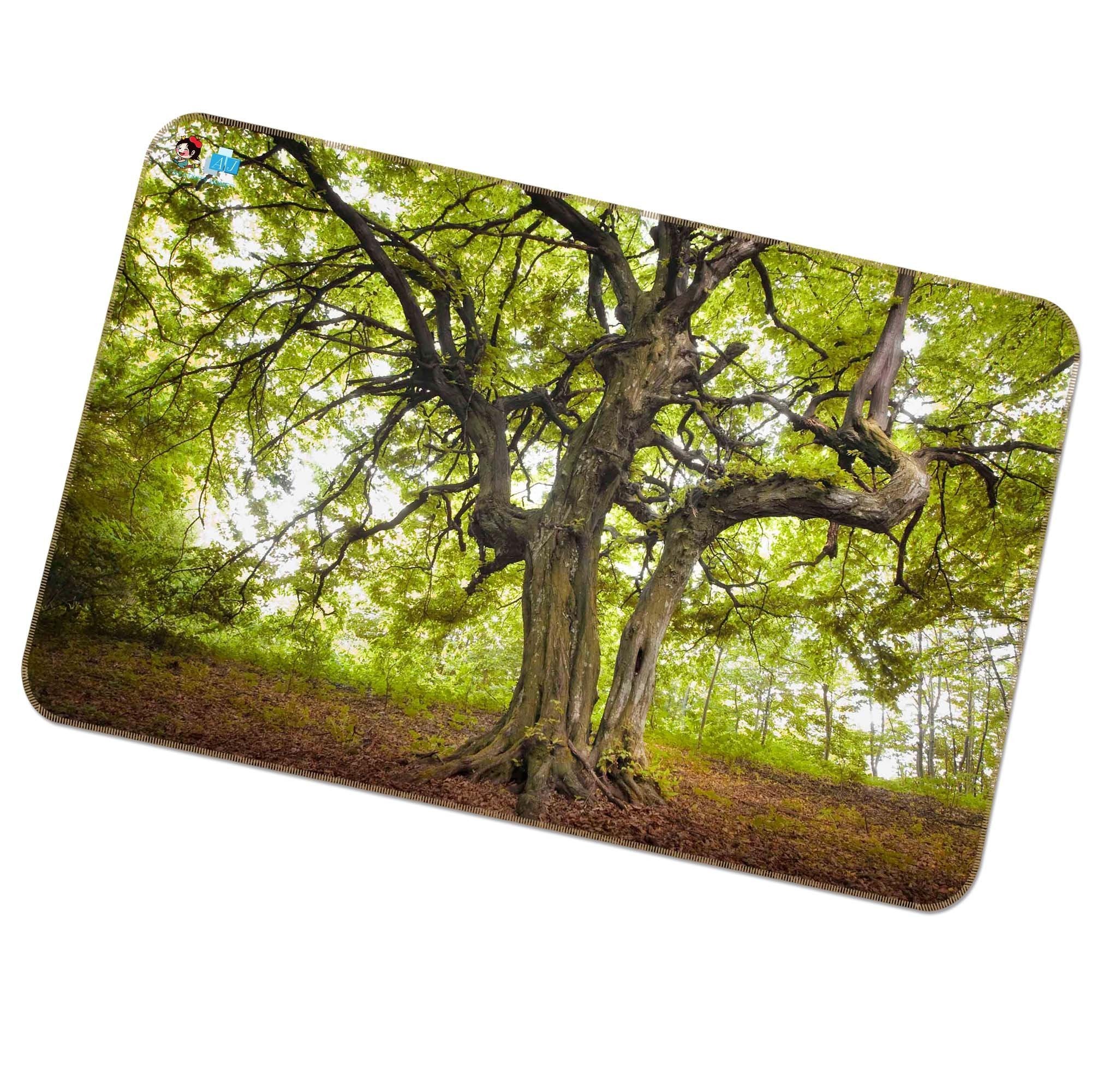 3D Lush Green Tree 490 Non Slip Rug Mat Mat AJ Creativity Home 