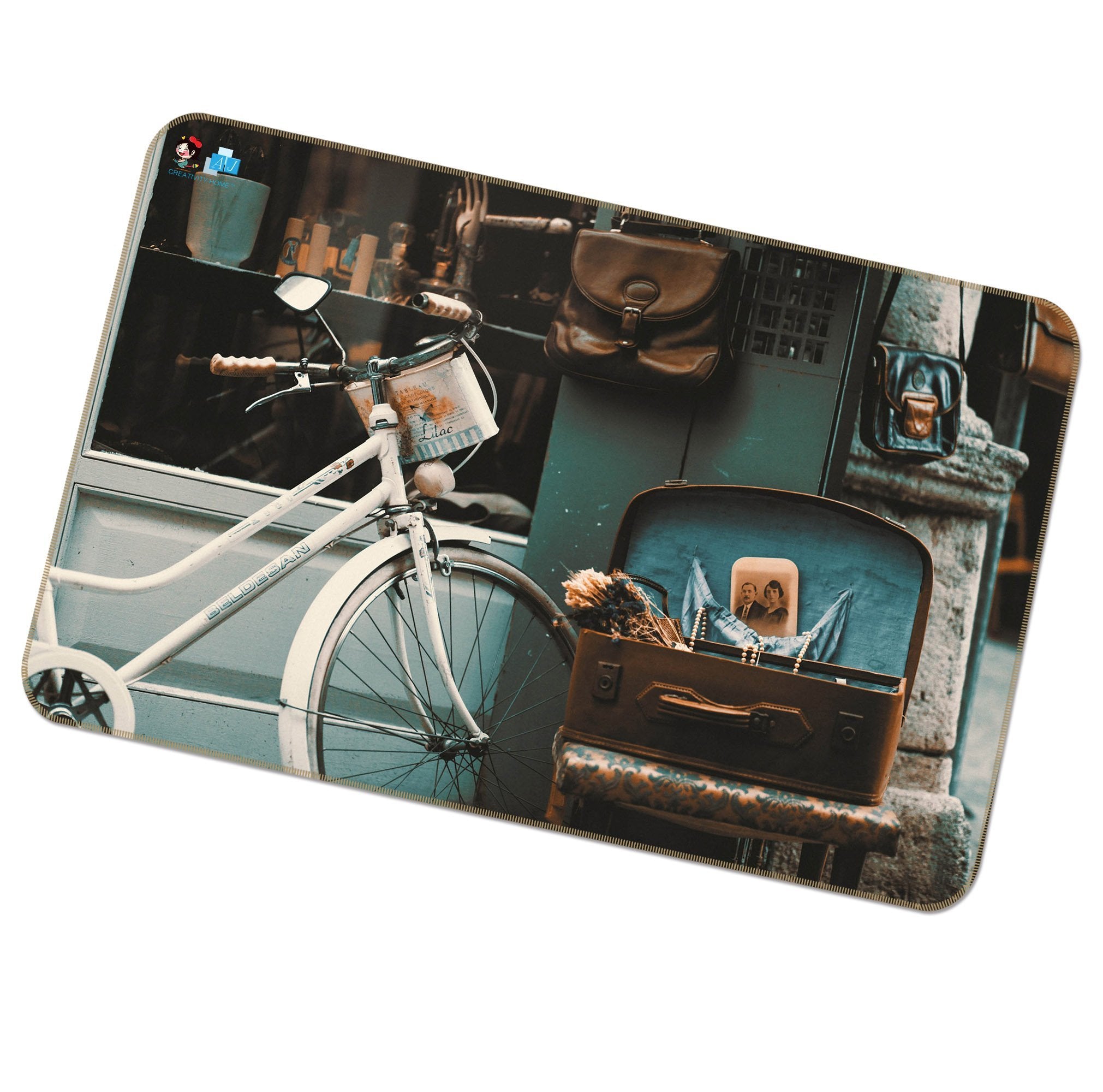 3D Box Bicycle 032 Non Slip Rug Mat Mat AJ Creativity Home 