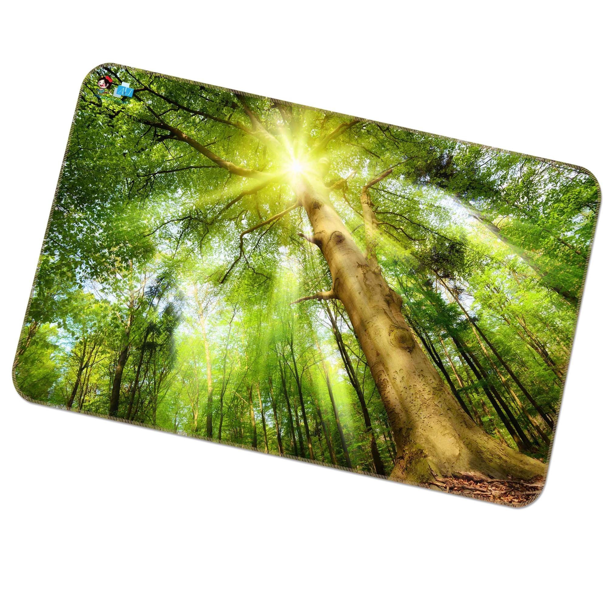 3D Sunshine Tree 450 Non Slip Rug Mat Mat AJ Creativity Home 