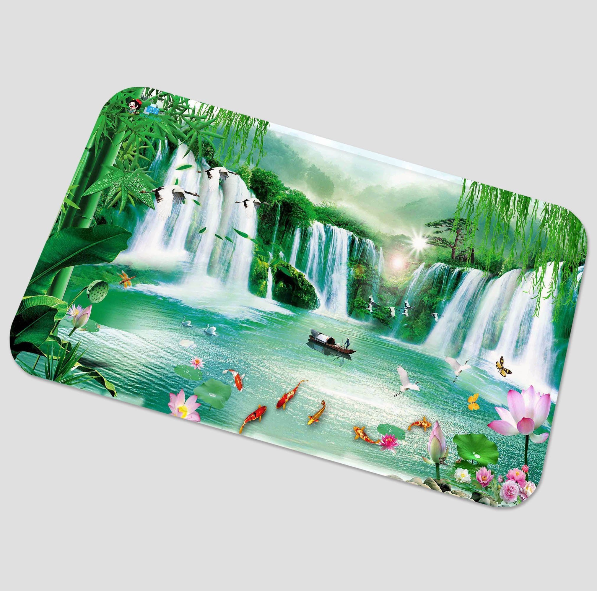 3D Waterfalls 18 Non Slip Rug Mat Mat AJ Creativity Home 