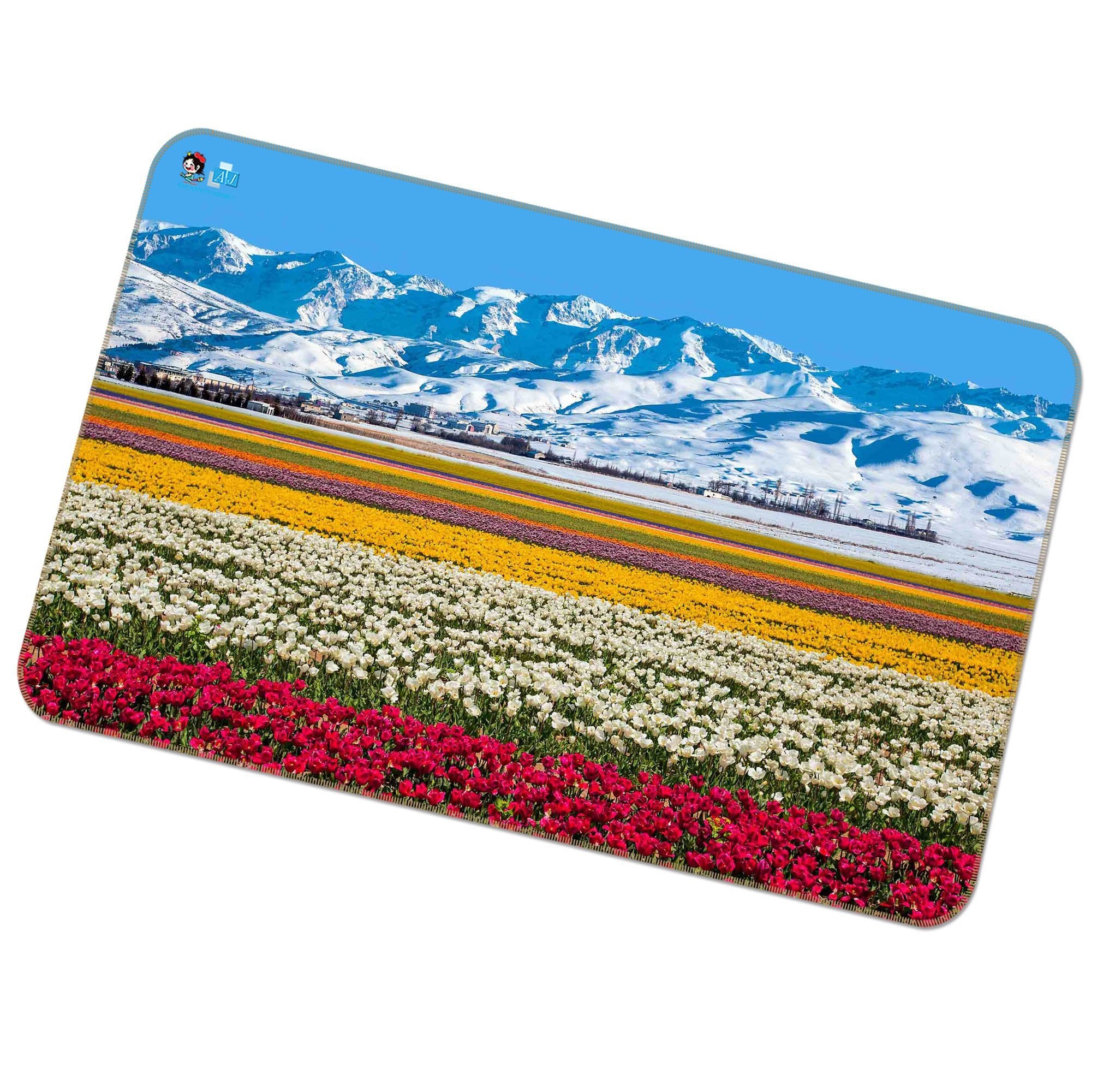 3D Snow Mountains Flowers Field 195 Non Slip Rug Mat Mat AJ Creativity Home 