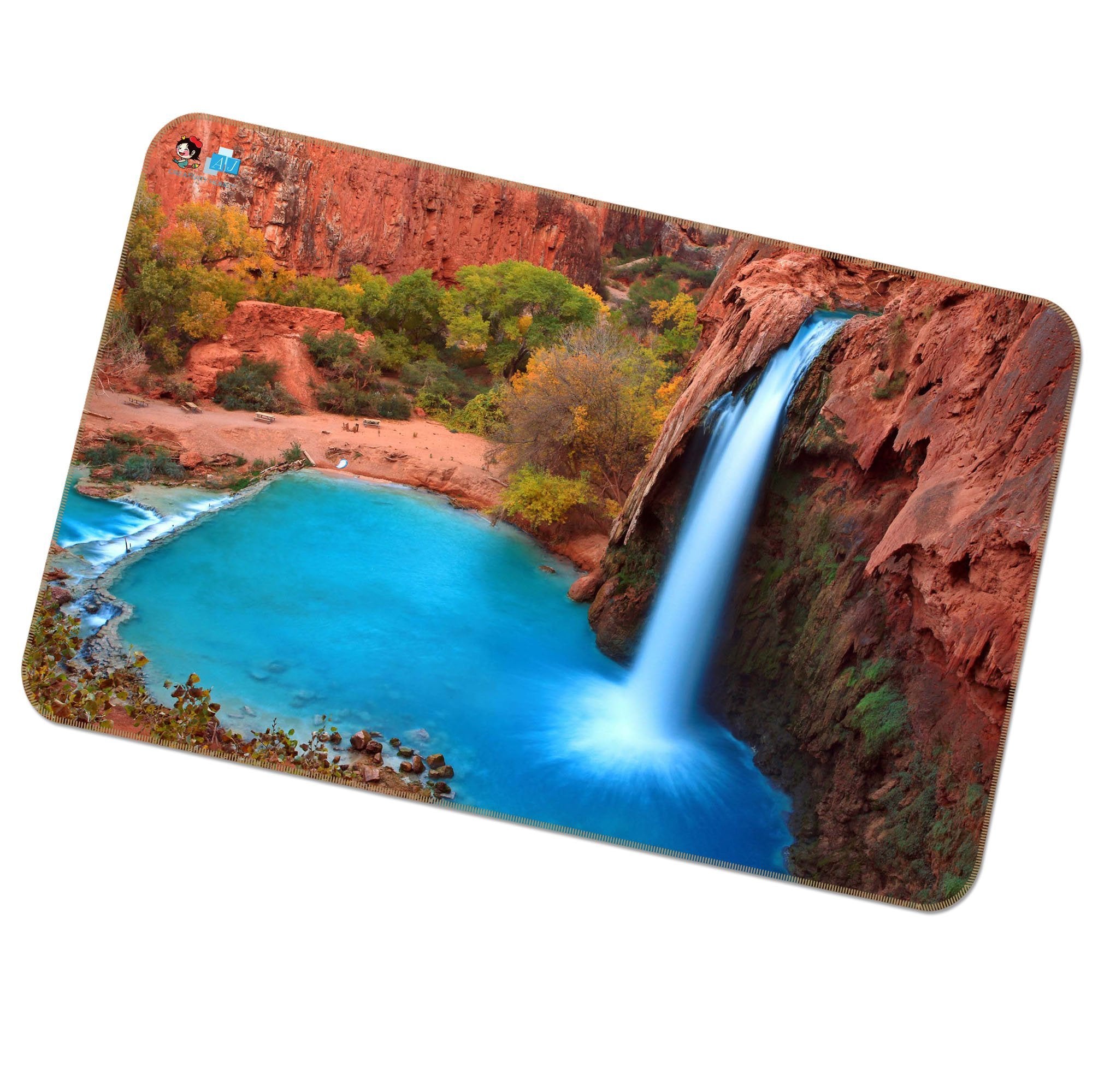 3D Waterfall River 427 Non Slip Rug Mat Mat AJ Creativity Home 