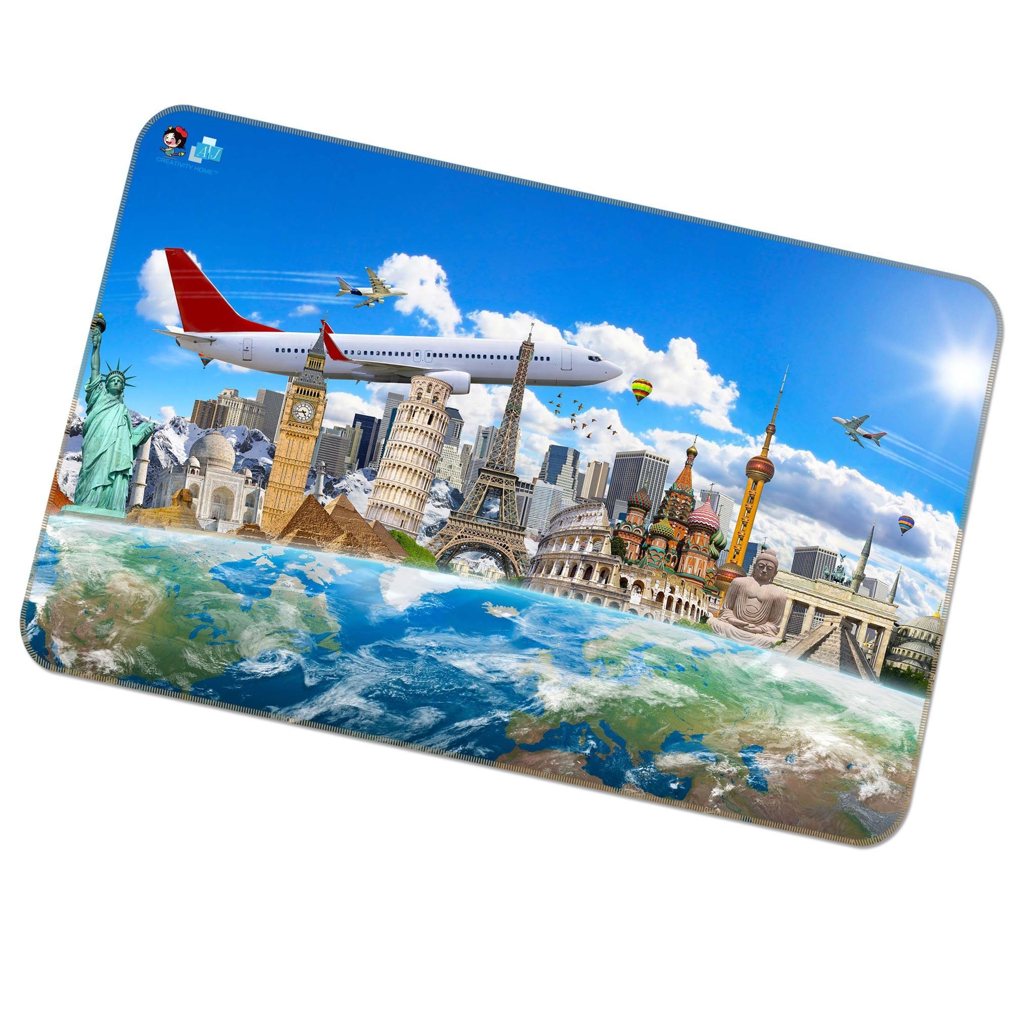 3D Tower Aircraft 497 Non Slip Rug Mat Mat AJ Creativity Home 