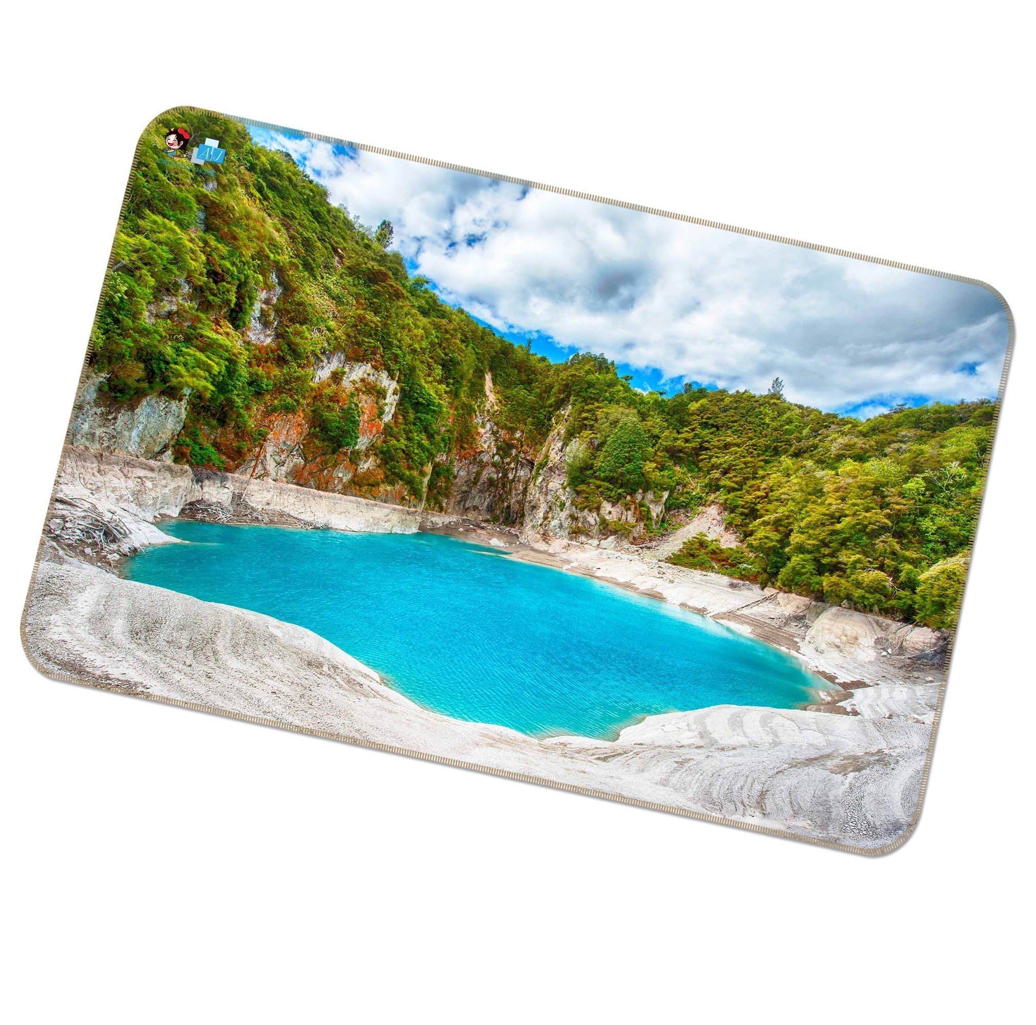 3D Mountain Surround Lake 459 Non Slip Rug Mat Mat AJ Creativity Home 