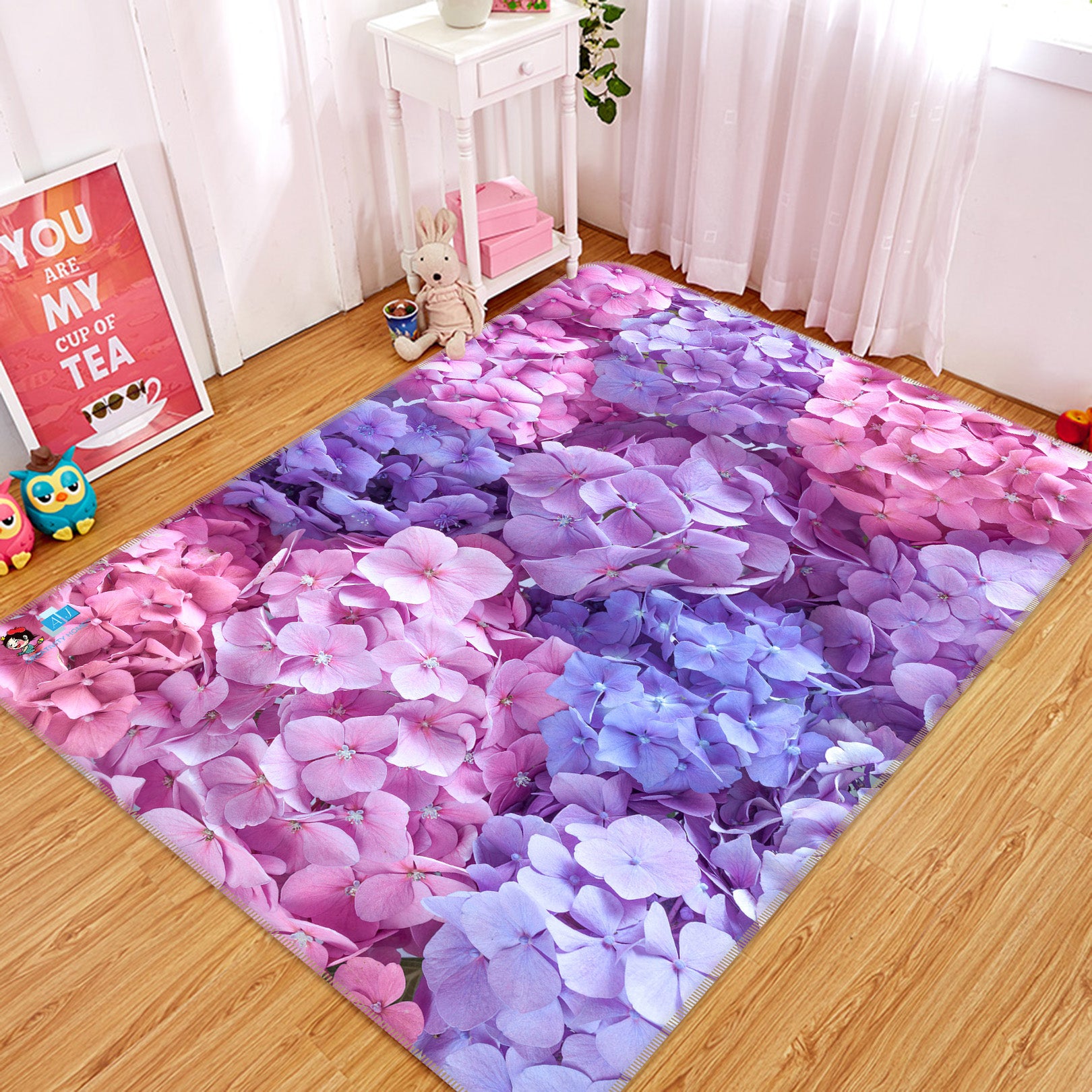 3D Romantic Flower 6721 Assaf Frank Rug Non Slip Rug Mat