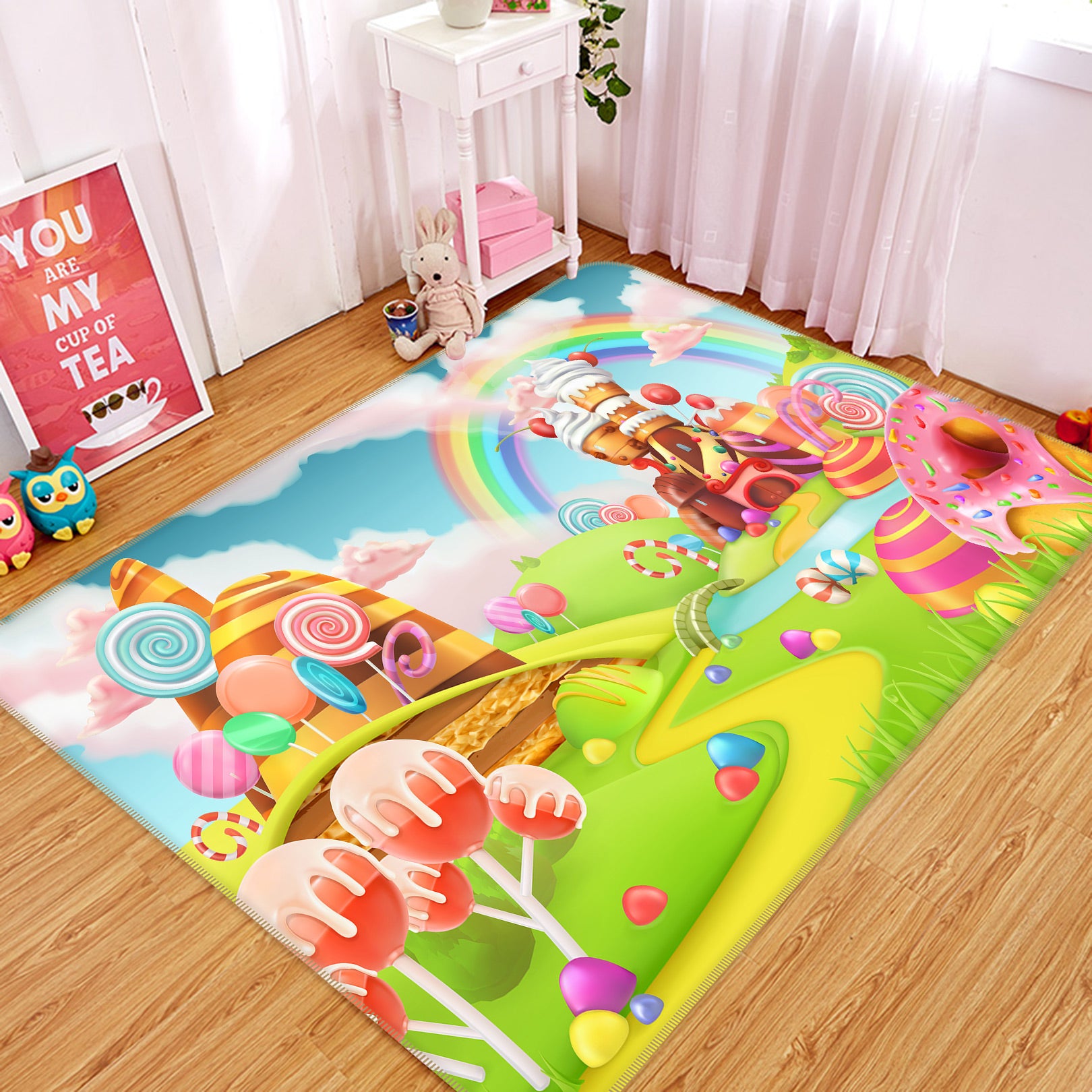 3D Rainbow Bread 1037 Non Slip Rug Mat