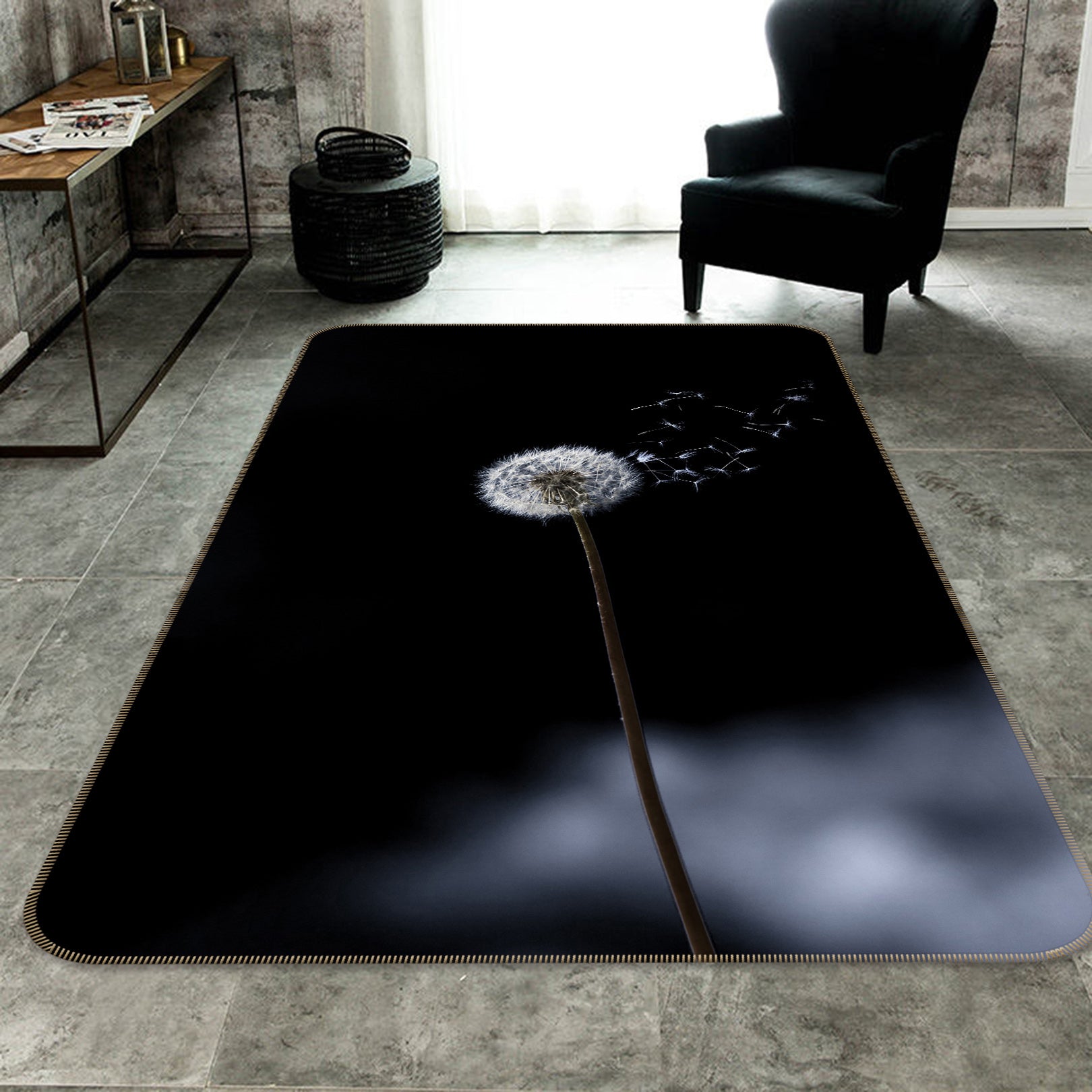 3D Dandelion 1114 Marco Carmassi Rug Non Slip Rug Mat