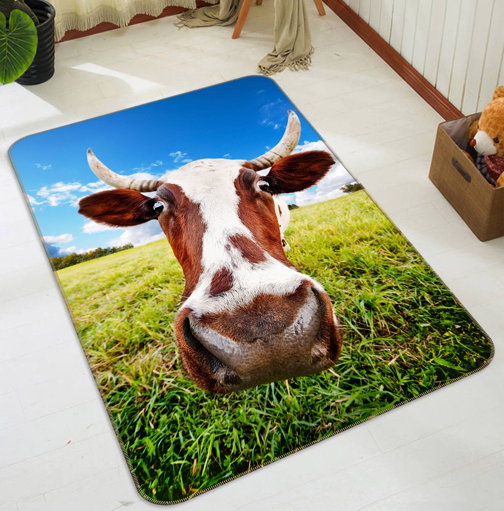 3D Niutou Farm 209 Animal Non Slip Rug Mat