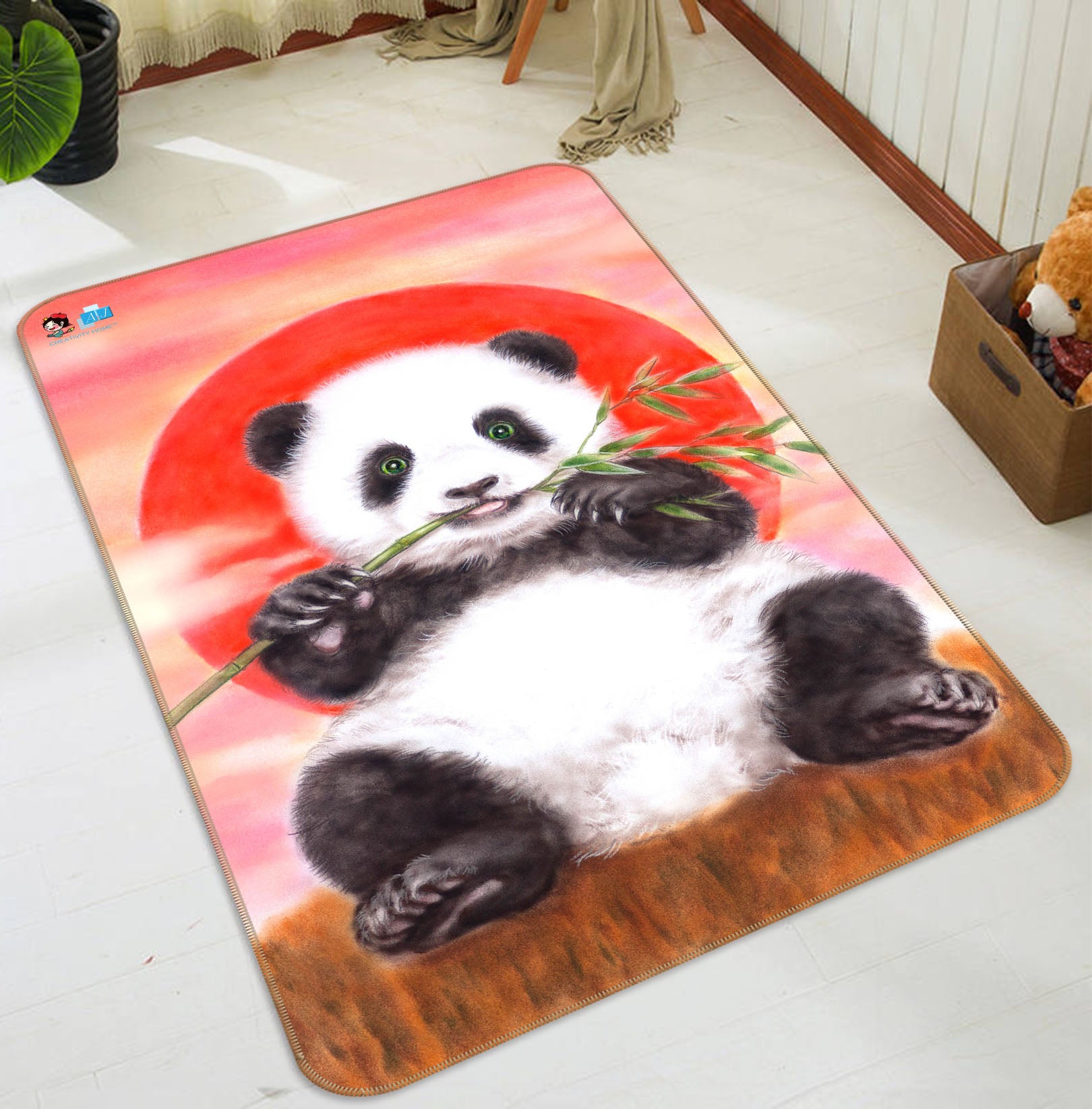 3D Sun Panda 5689 Kayomi Harai Rug Non Slip Rug Mat