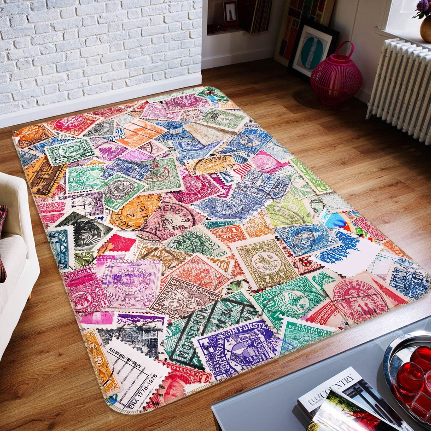 3D Color Stamp 089 Non Slip Rug Mat Mat AJ Creativity Home 